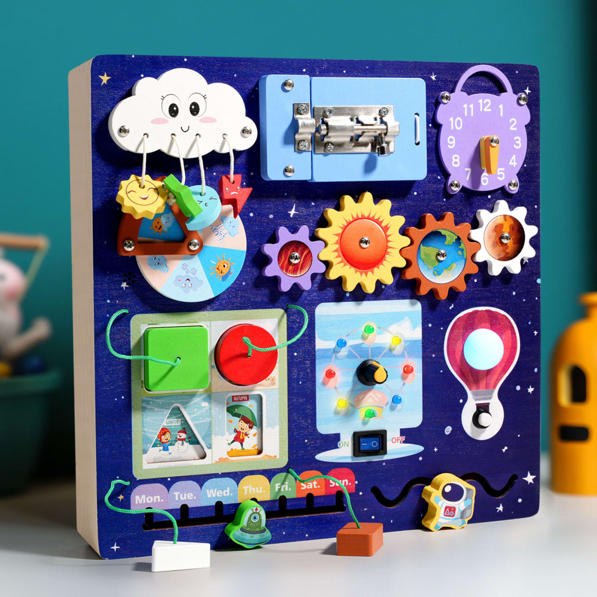 Tablero Sensorial Espacial de Madera2