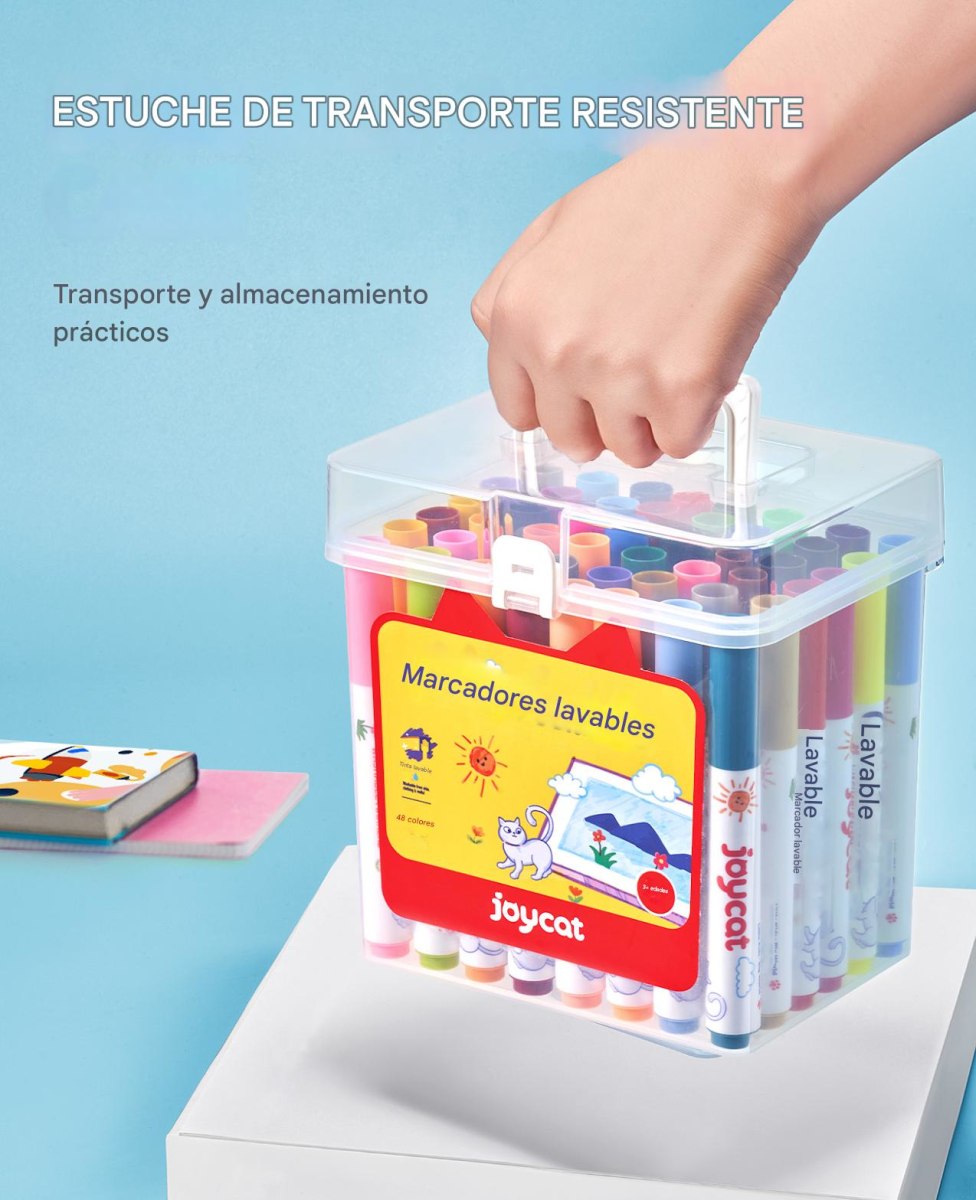 Set de 48 Plumones con Caja Plástica3