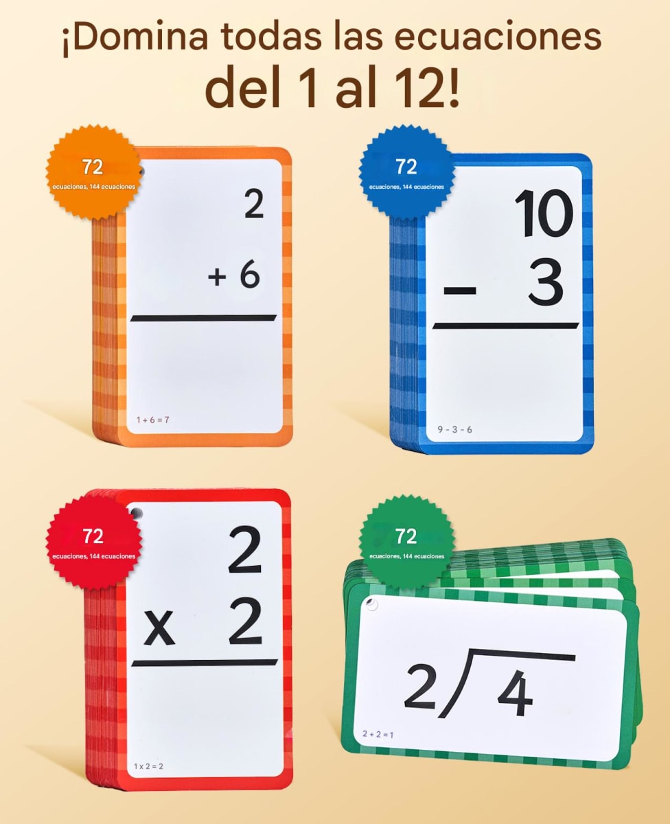 Las Tarjetas de Operaciones Matemáticas POP3