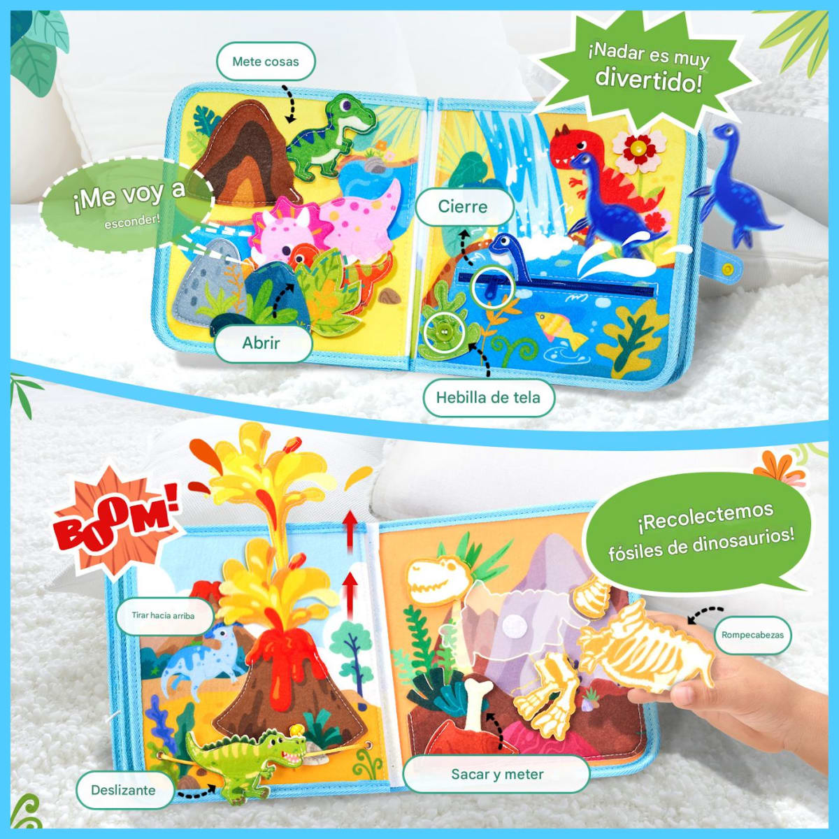 Libro Educativo Actividades Dinos4