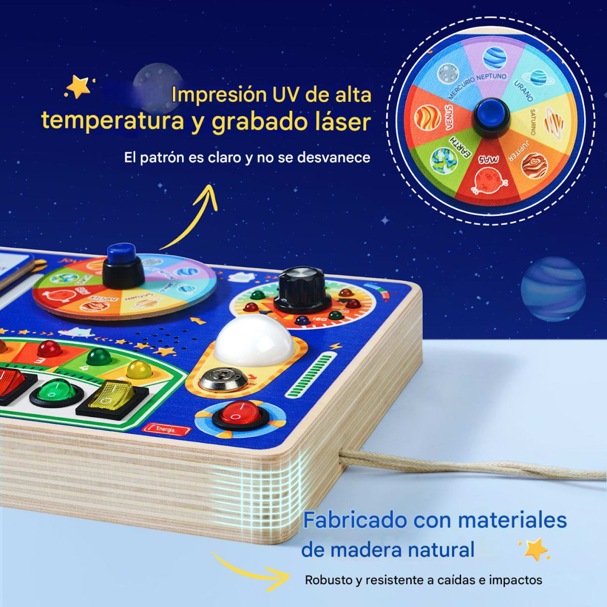 Tablero de Actividades con Luz LED - Azul3