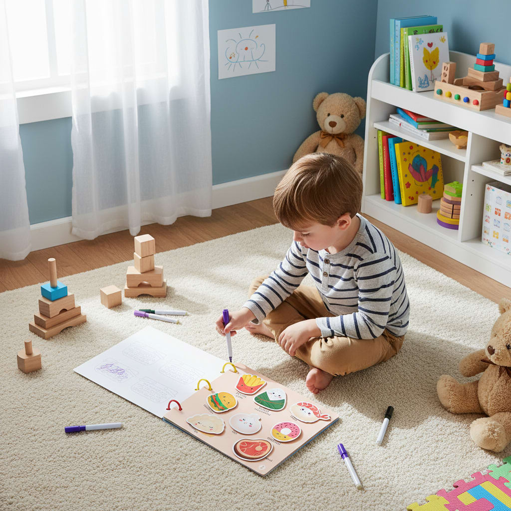 Libro Educativo con Velcro – Alimentos1