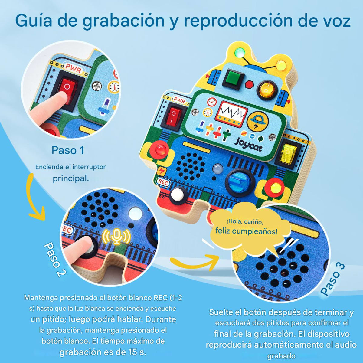 Tablero de Actividades Robóticas con Luz LED3