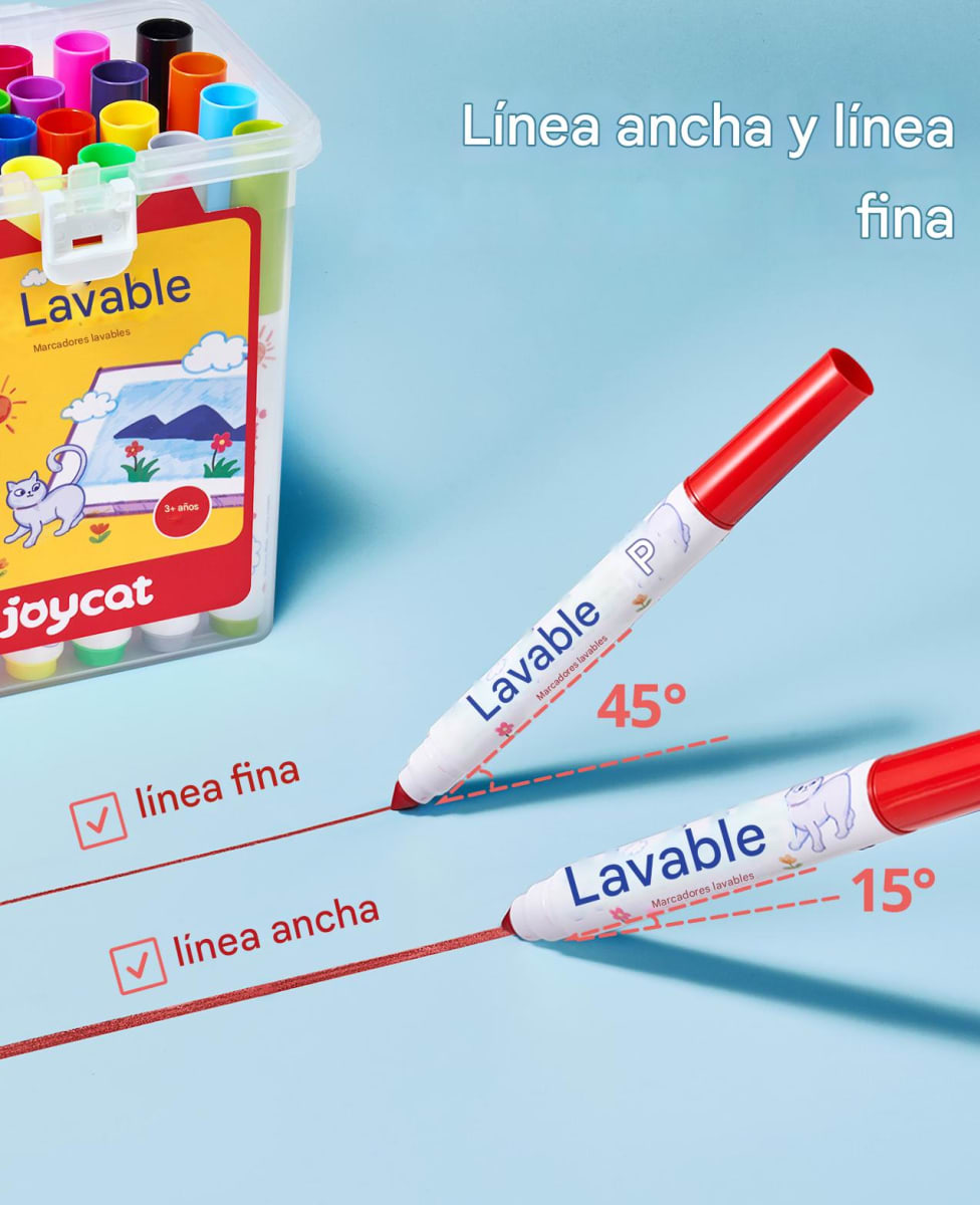 Set de 24 Plumones con Caja Plástica5