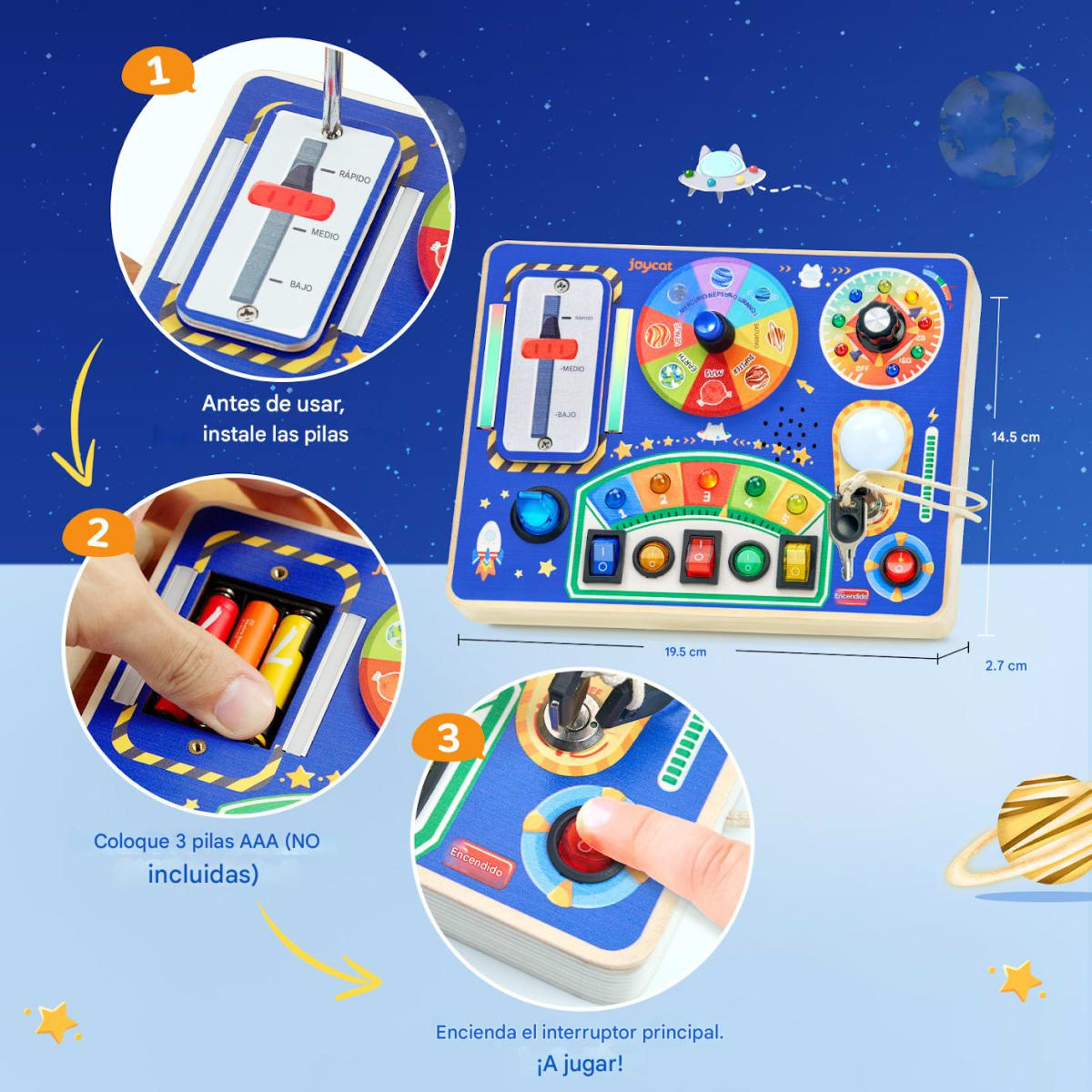 Tablero de Actividades con Luz LED - Azul4