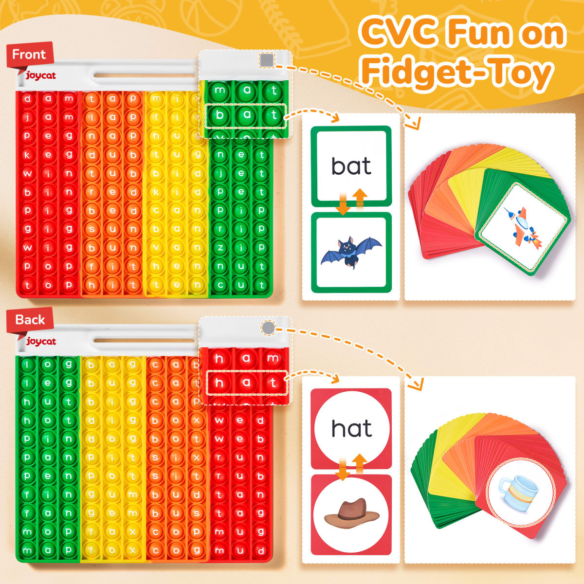 Juego de Palabras CVC con Tablero POP6