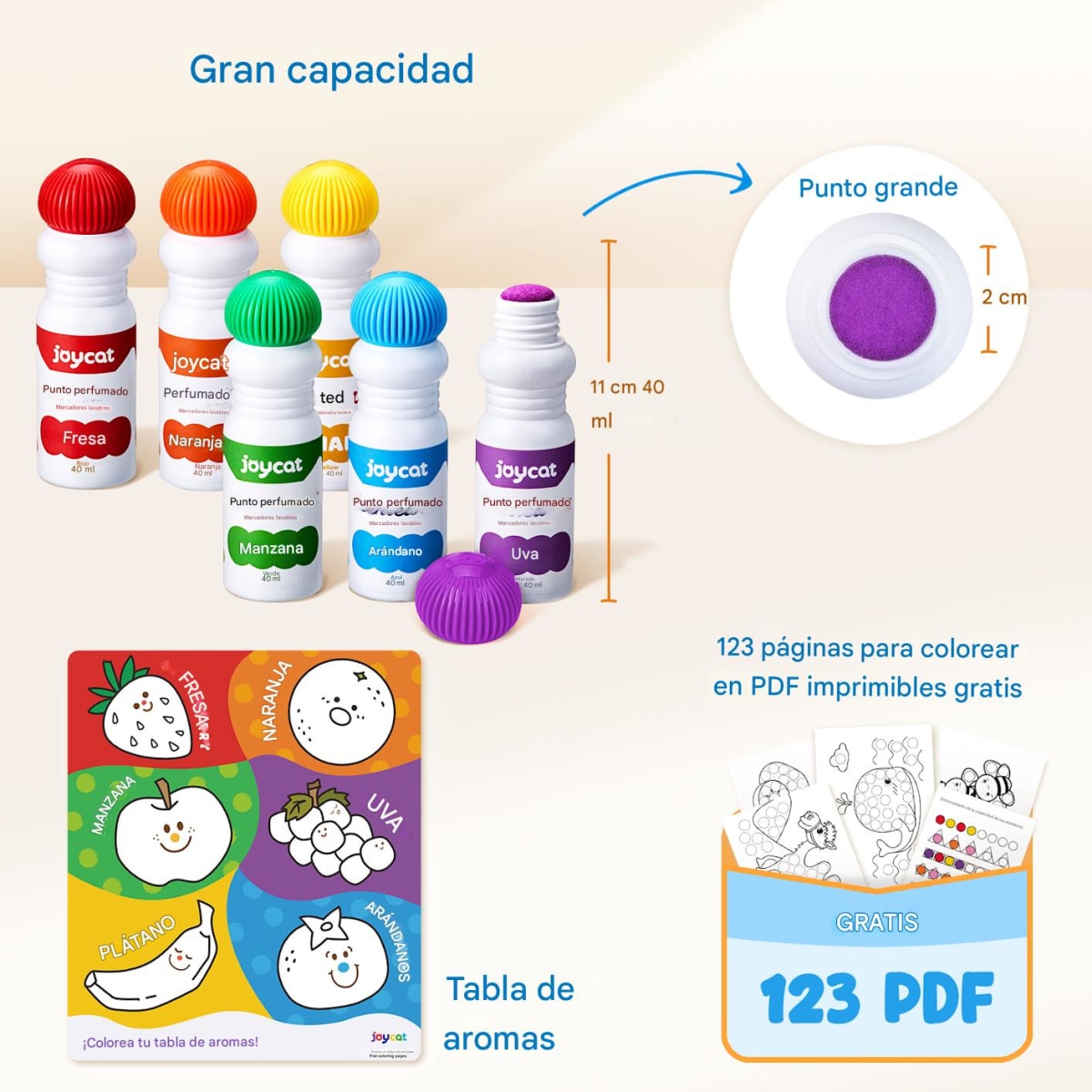 Set Plumones de Puntos Aromatizados y Lavables4