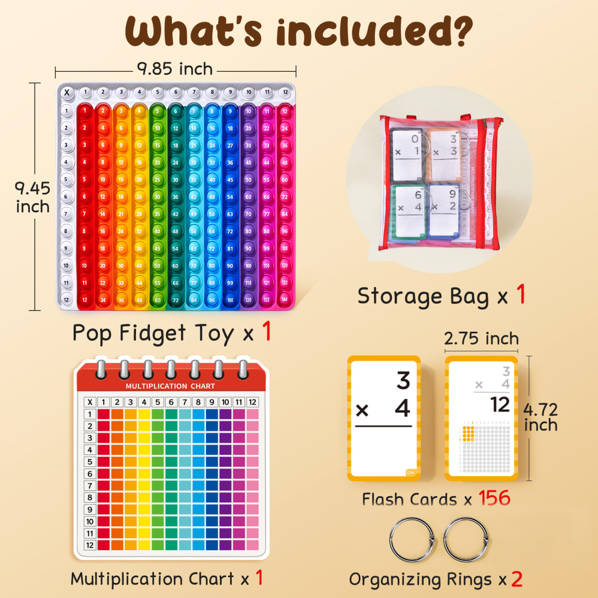 Set 156 Tarjetas Multiplicación con Tablero POP6