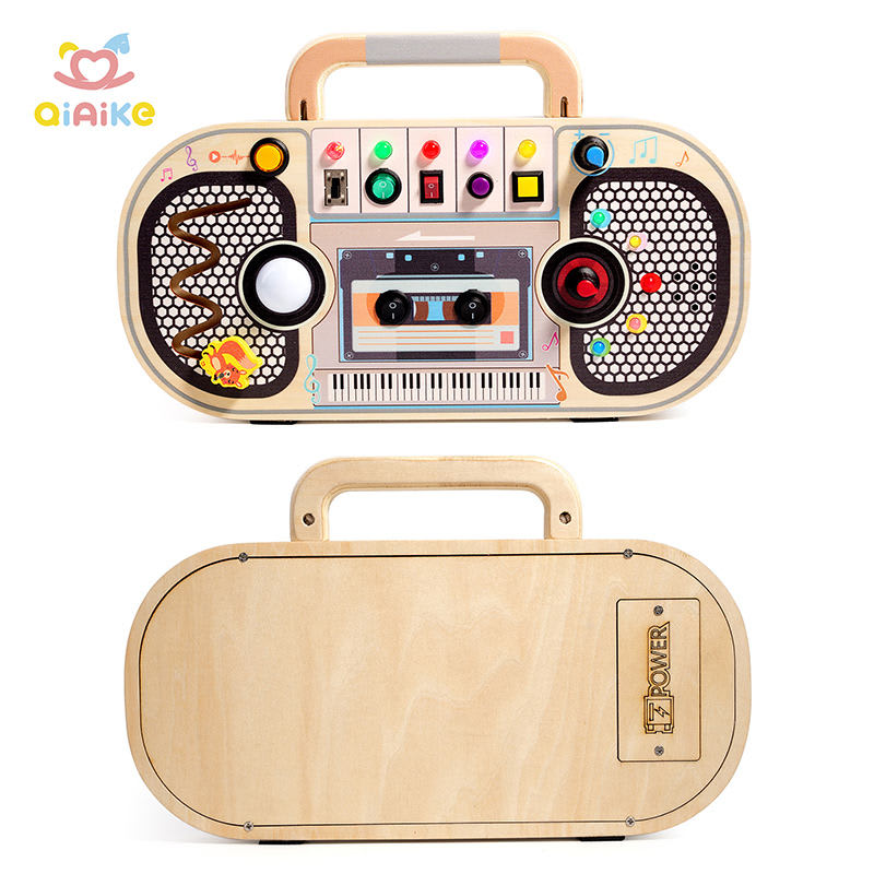 Tablero Led Sensorial  con Radio de Madera6