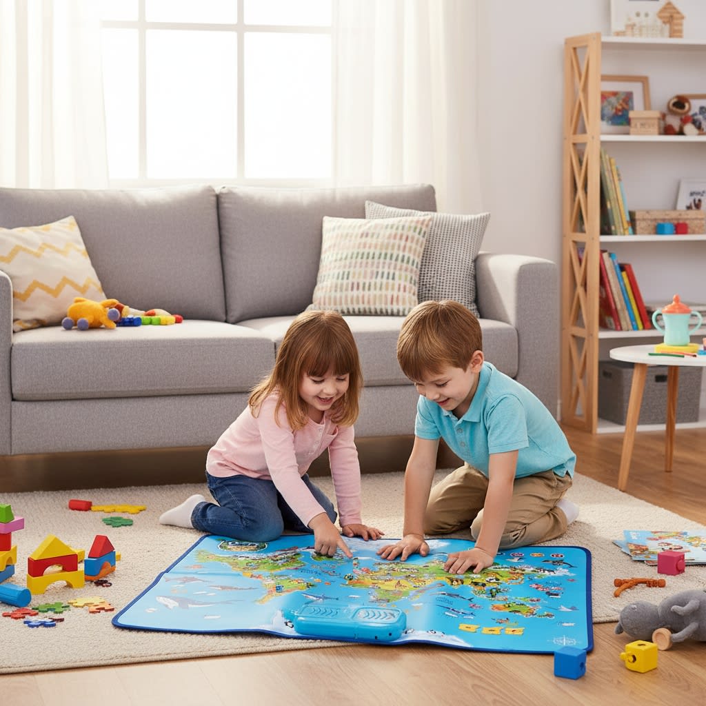 Mapamundi de Animales con Audio en Inglés1