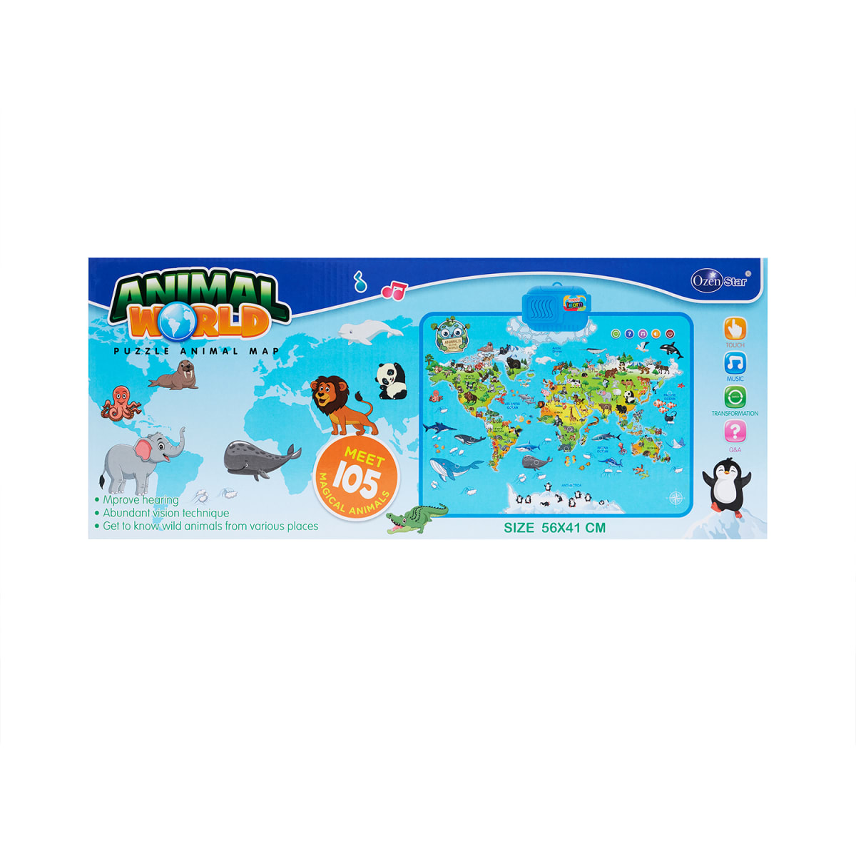 Mapamundi de Animales con Audio en Inglés5