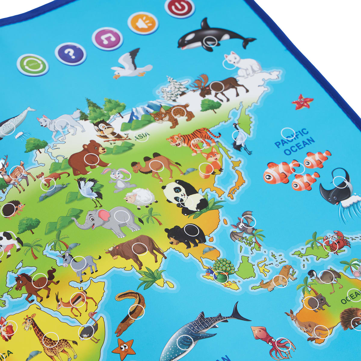 Mapamundi de Animales con Audio en Inglés2