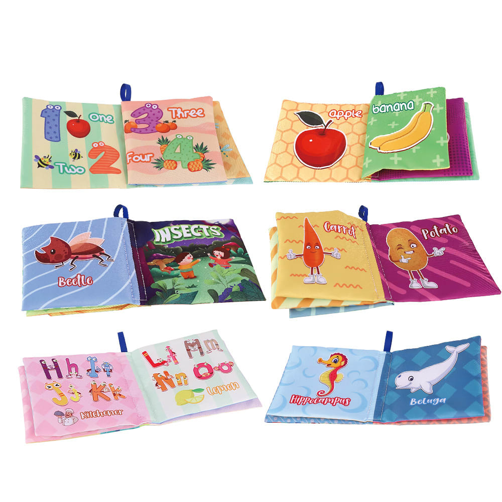 Set 6 Libros Sensoriales de Tela1