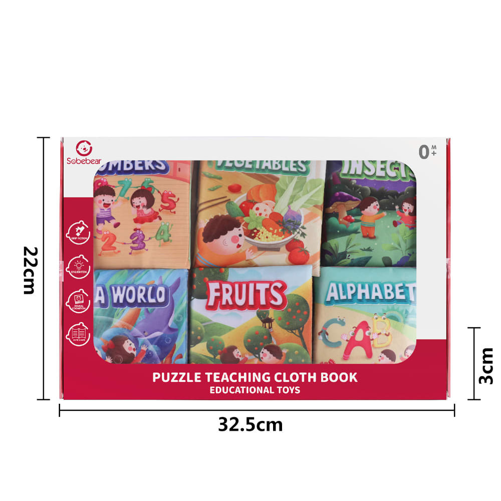 Set 6 Libros Sensoriales de Tela5