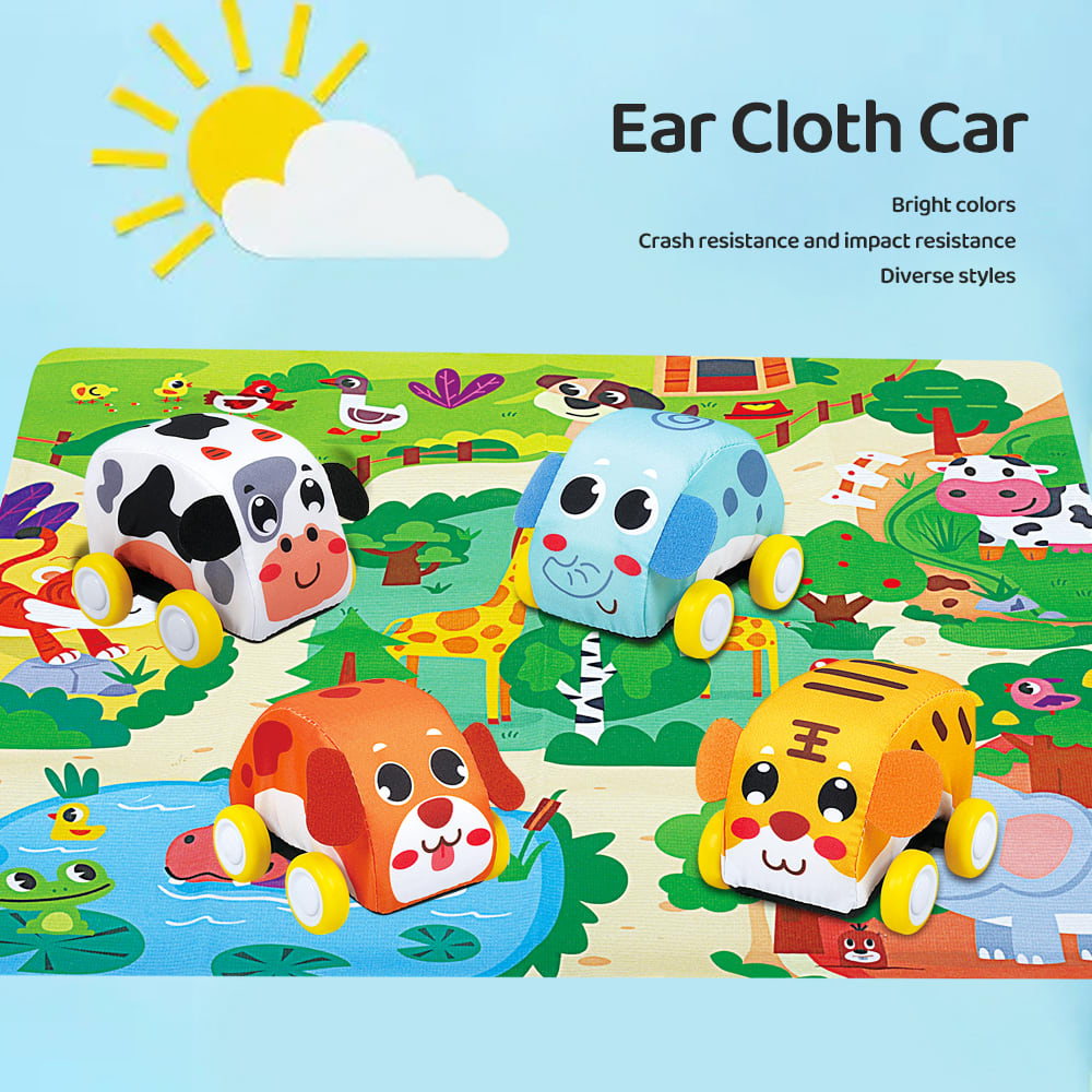 Alfombra con autitos de tela1