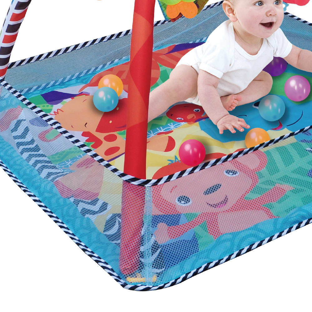 Gimnasio Celeste con Tapete y Pelotas4