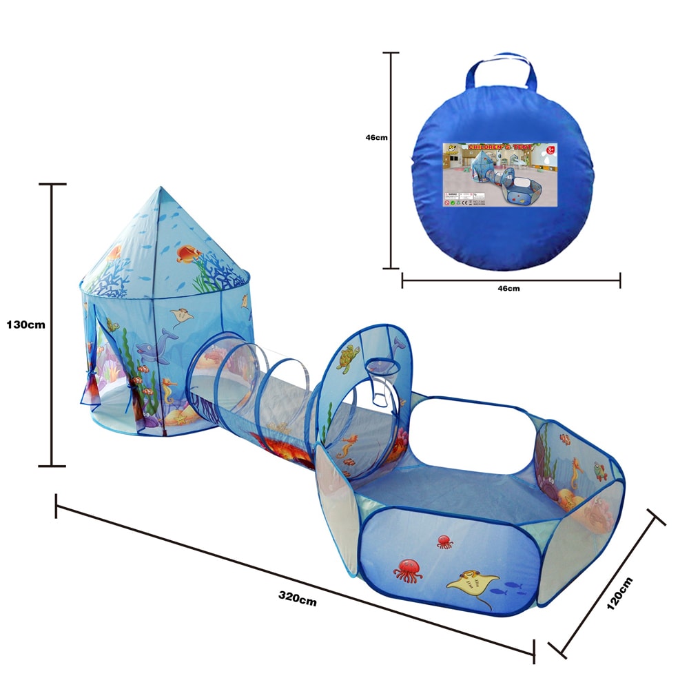 Set de Carpa Infantil 3 en 1 con Diseño Oceánico4