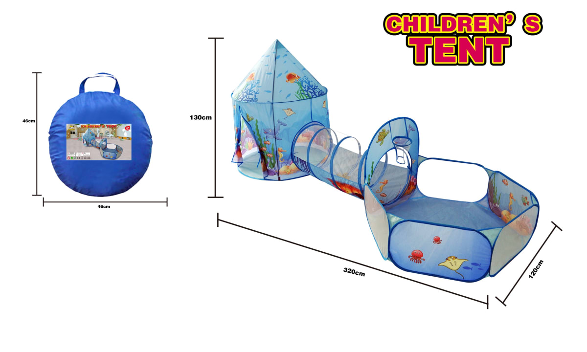 Set de Carpa Infantil 3 en 1 con Diseño Oceánico1