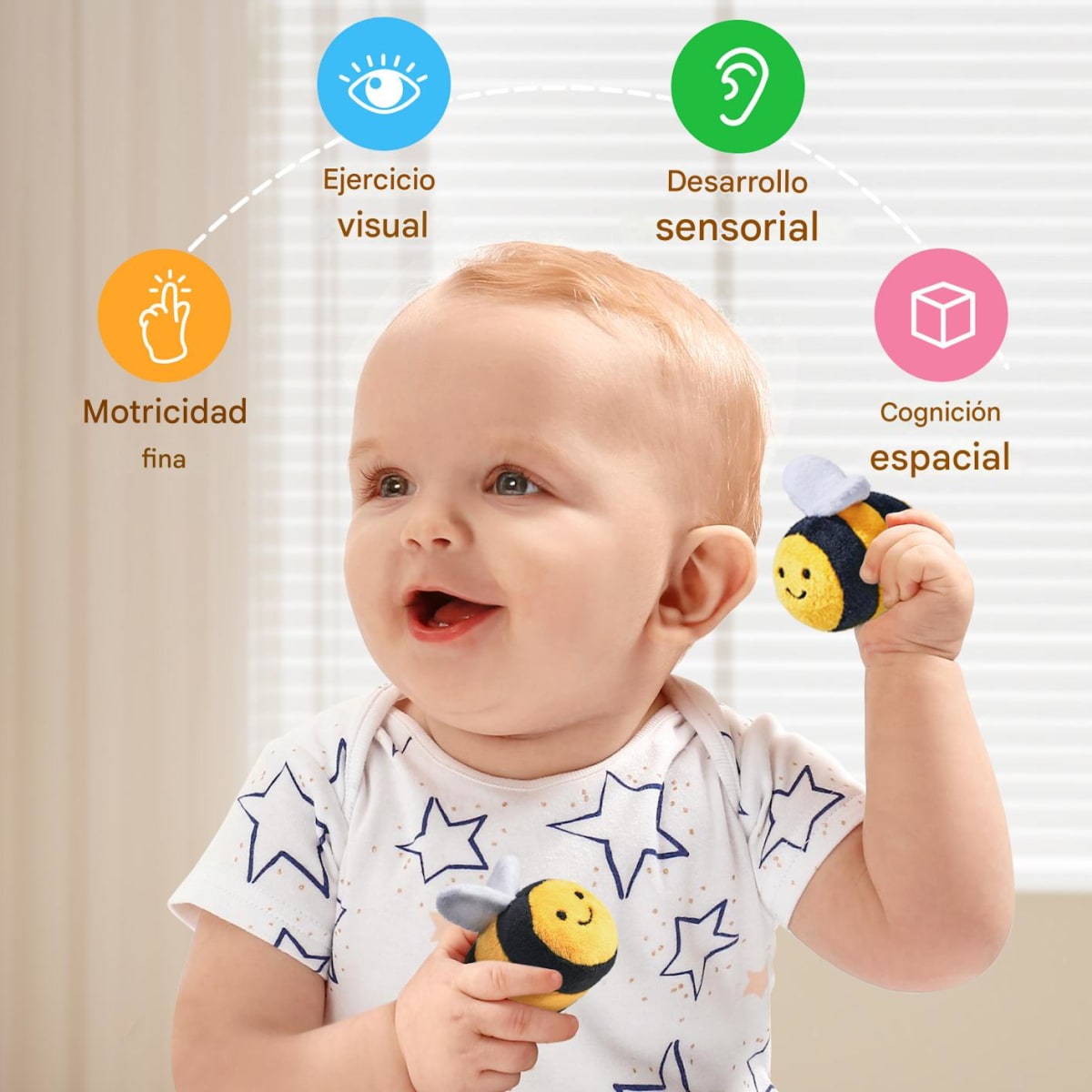 Colmena de Peluche con 5 Abejitas1