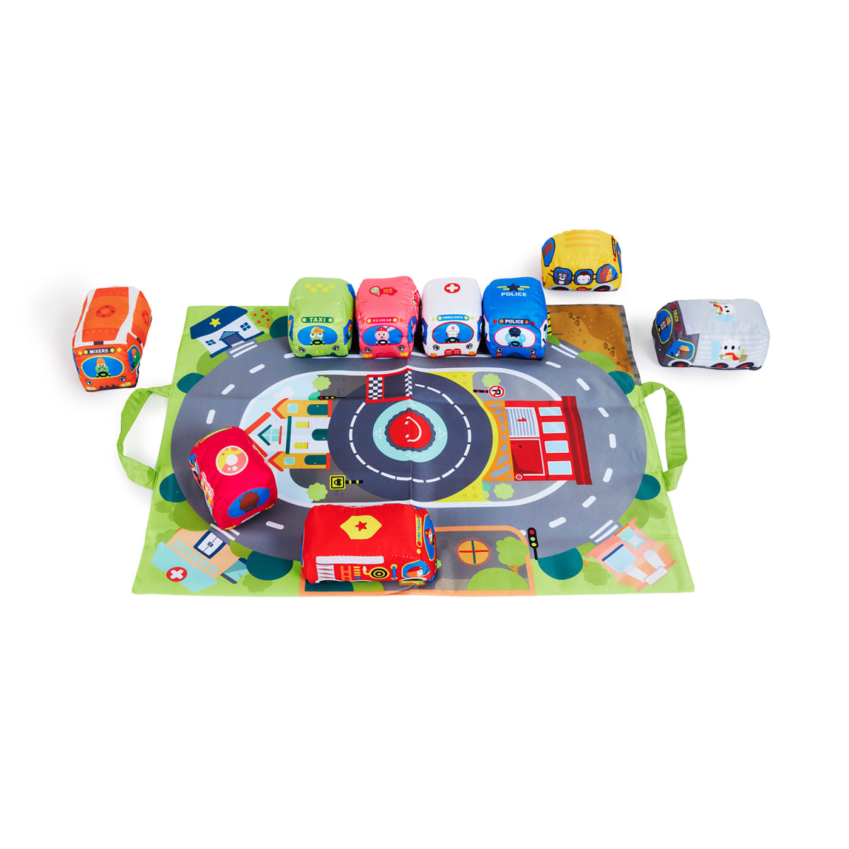 Set 9 Autos de Tela con Alfombra2