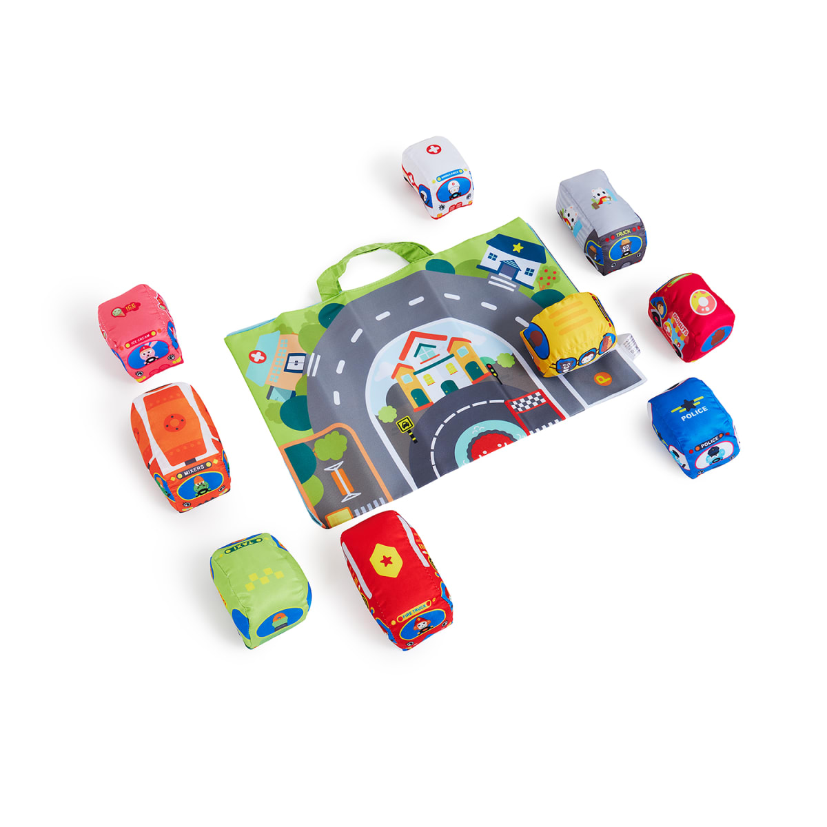 Set 9 Autos de Tela con Alfombra3