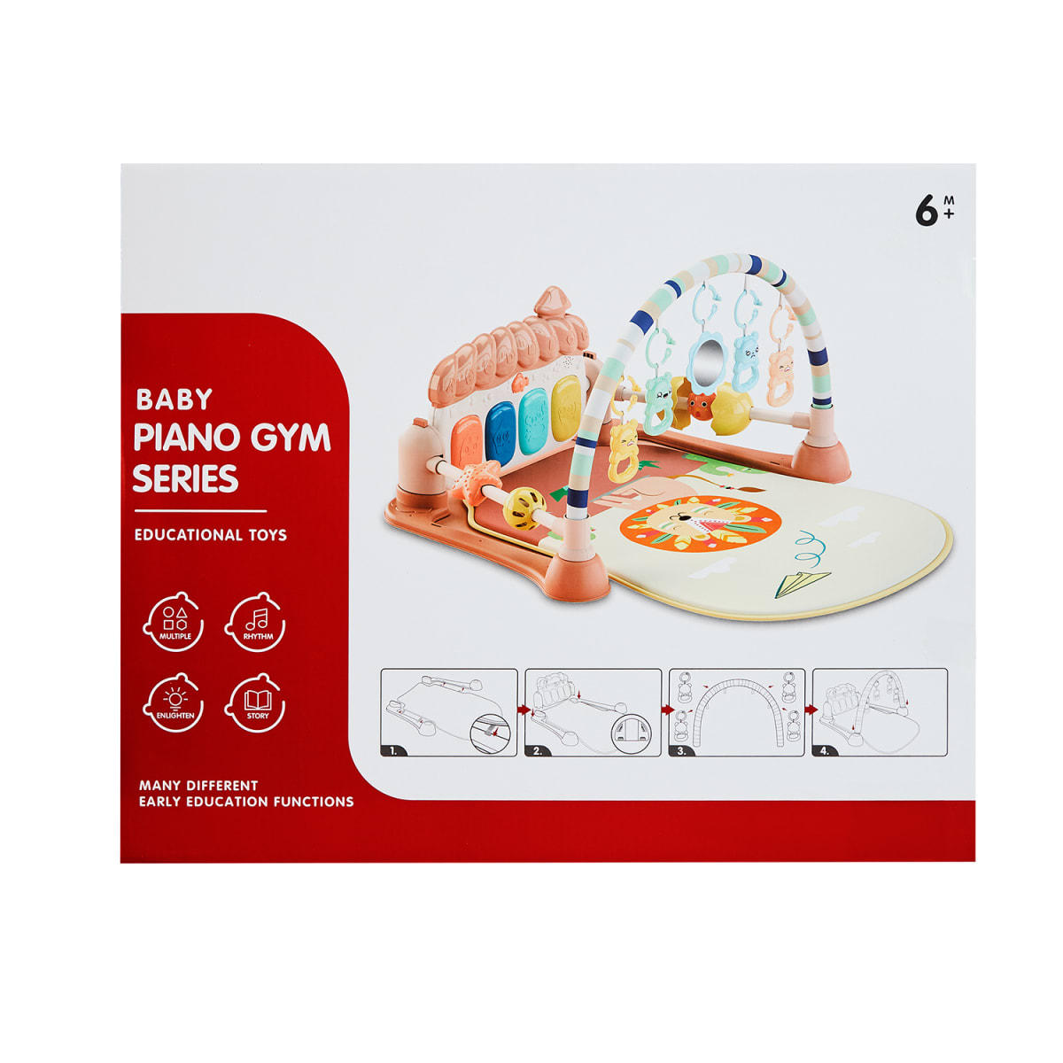 Gimnasio Piano con Luces y Música, celeste o rosado.6