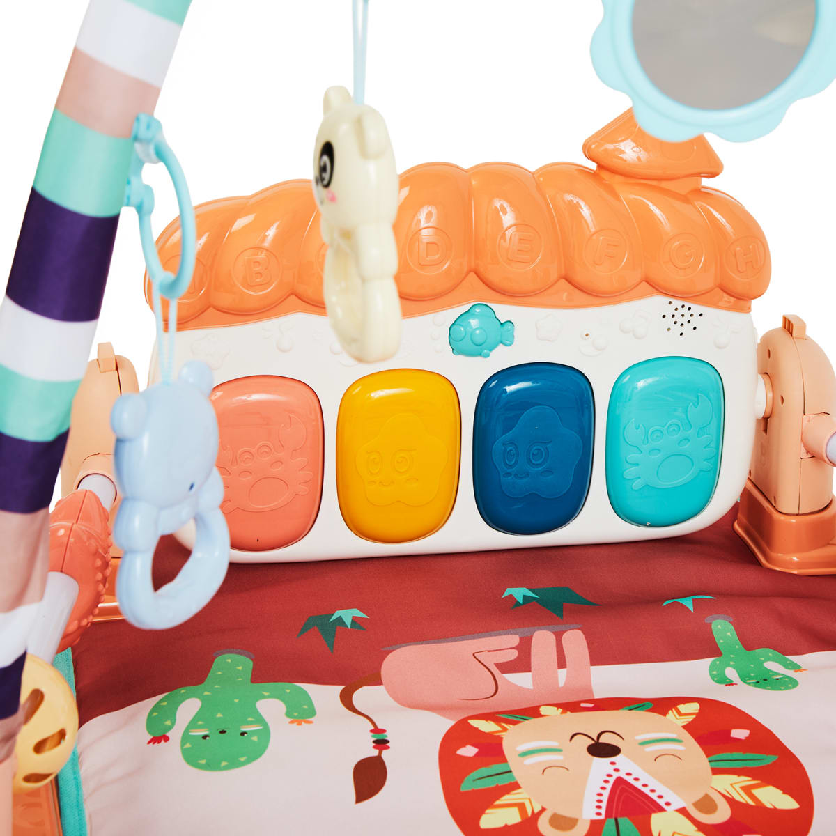 Gimnasio Piano con Luces y Música, celeste o rosado.9