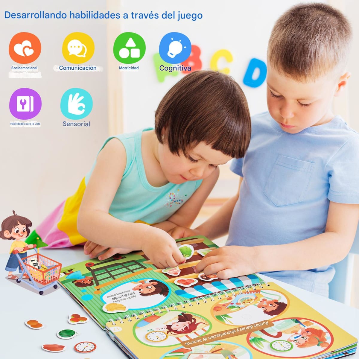 Libro Educativo con Tarjetas y Velcro3