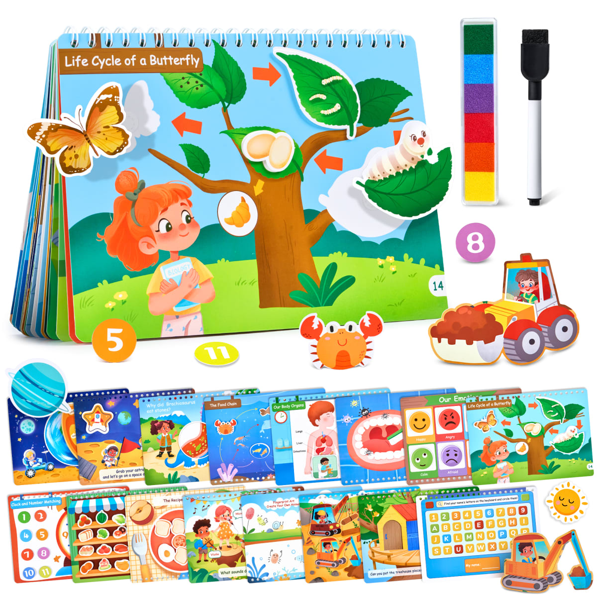 Libro Educativo con Tarjetas y Velcro6