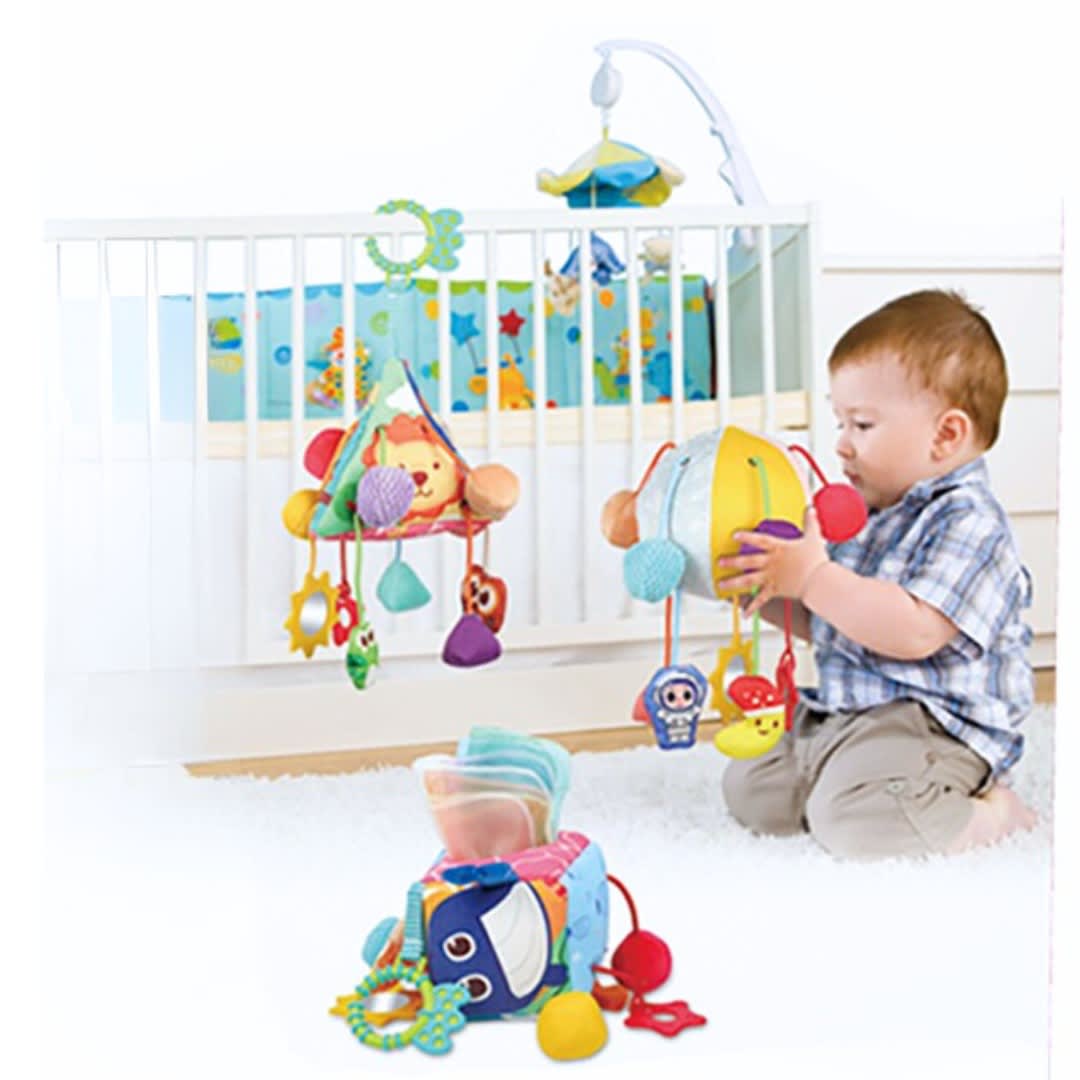 Cubo, Pelota o Triángulo, Blandos, de Actividades para Bebés4