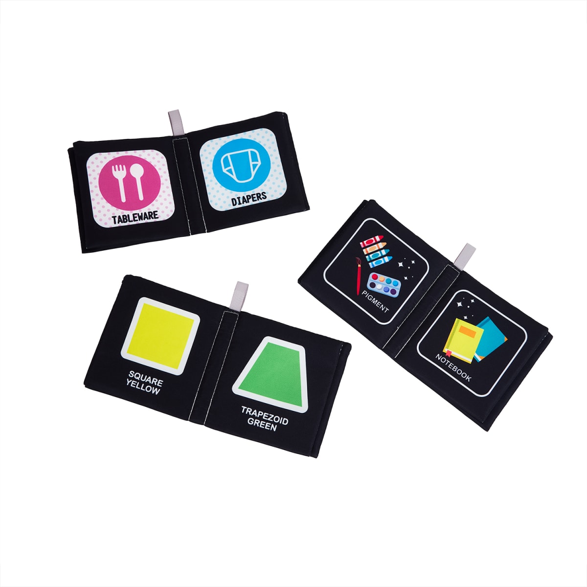 6 Libros de Estimulación para Bebés – Fondo Negro1