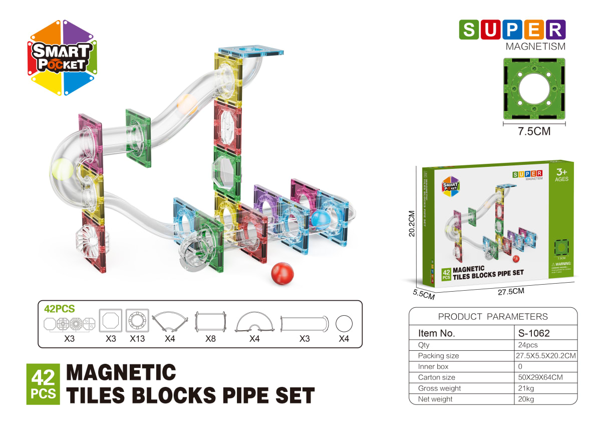 Baldosas Magnéticas con Tubos 42 pzs1