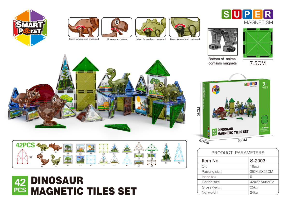 Juego Magnético Dino - 42 pzs1