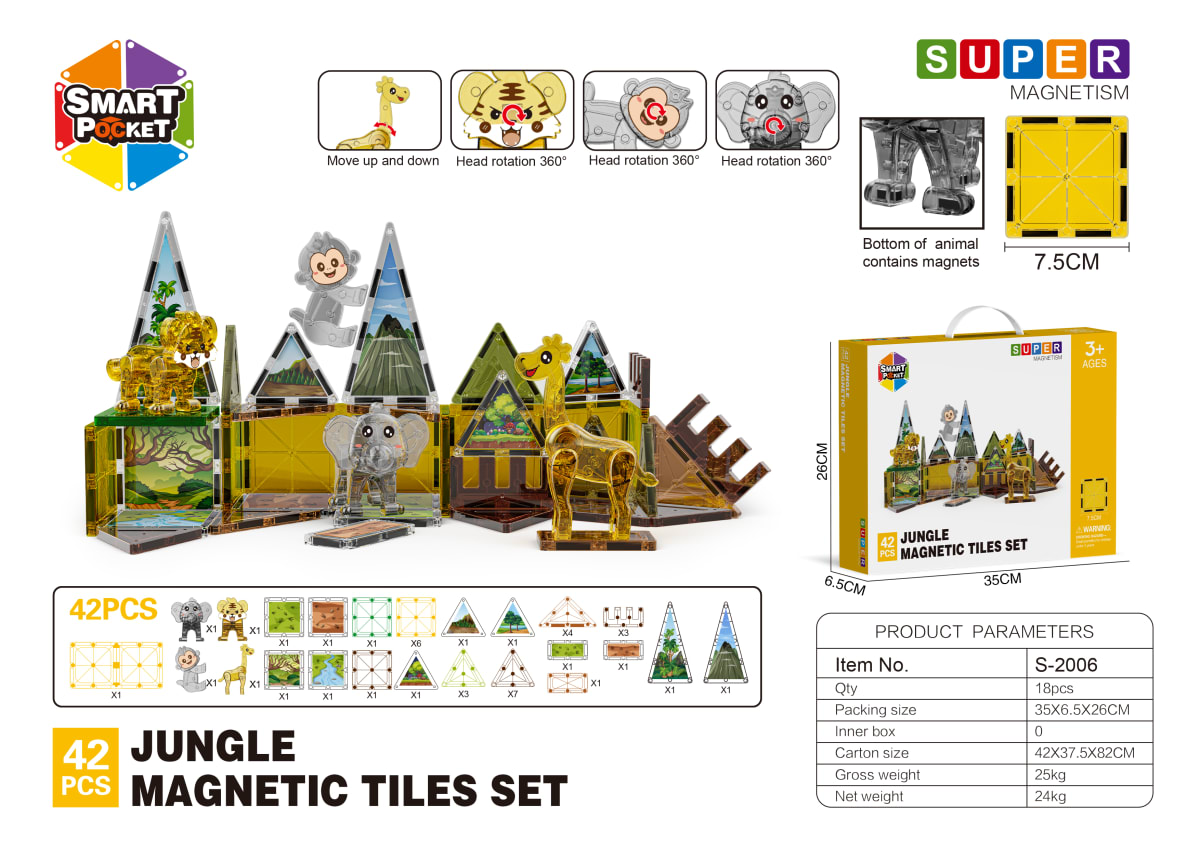 Juego Magnético Jungla - 42 pzs2