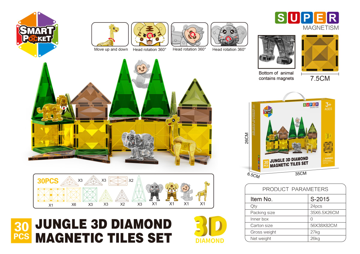Juego Magnético Diamante Jungla - 30 pcs1
