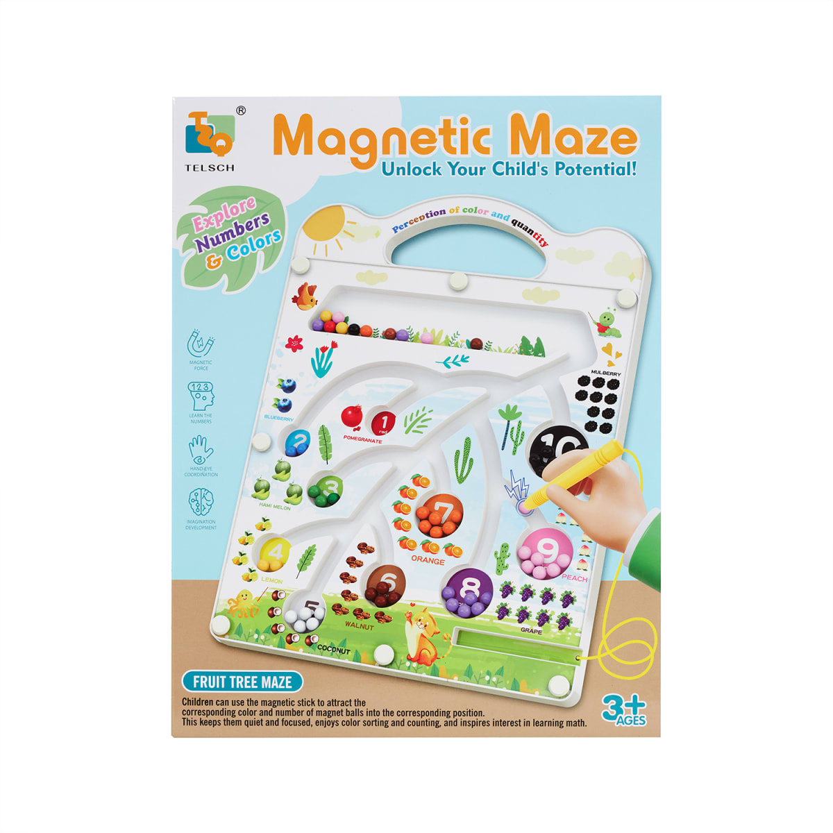 Laberinto Magnético de Frutas con Lápiz4