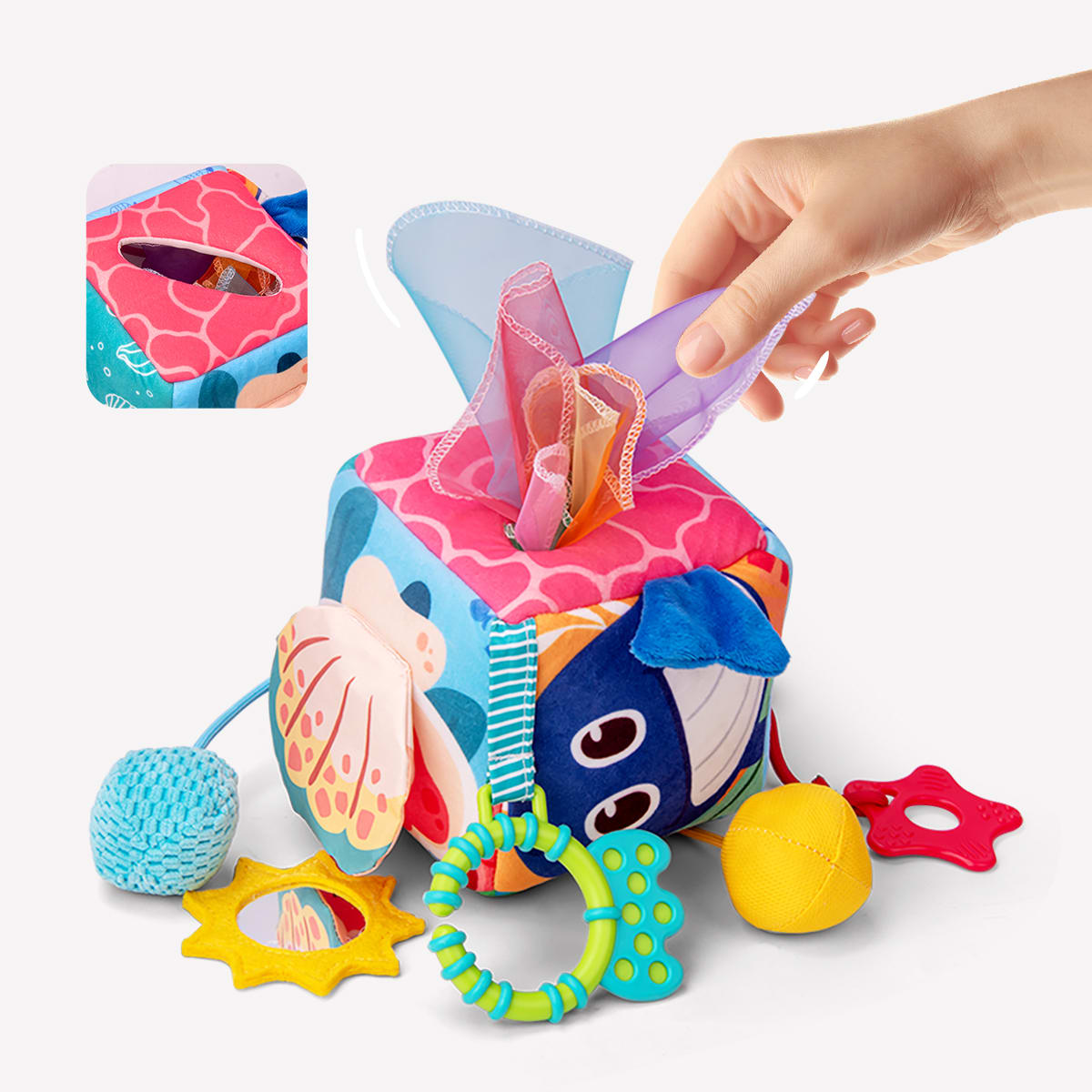 Cubo, Pelota o Triángulo, Blandos, de Actividades para Bebés1