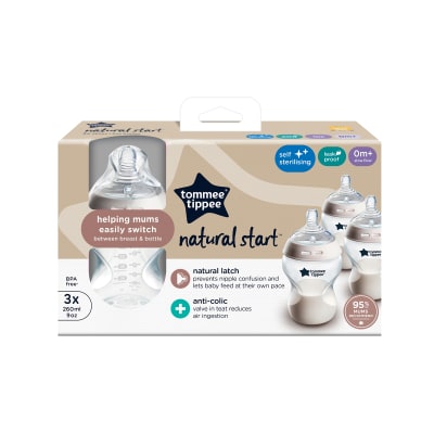 SET 3 MAMADERAS DE INICIO NATURAL START 260ML1