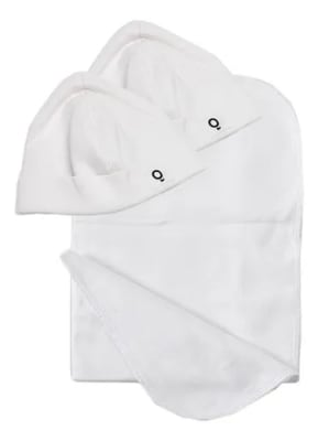 PACK 2 GORROS + TUTO DE ALGODÓN BLANCO1