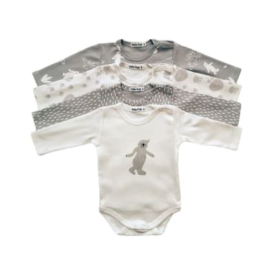 SET 4 PIEZAS BODY BOTÓN AL HOMBRO DISEÑO YETI GRIS/BLANCO1