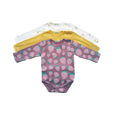 SET 3 PIEZAS BODY BOTÓN AL HOMBRO DISEÑO HUERTA NIÑA2