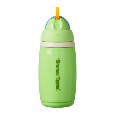VASO CON BOMBILLA DE SILICONA 266ML ACTIVE STRAW 12 MESES+3