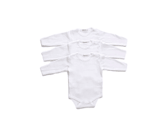 PACK 3 PIEZAS BODY BOTÓN AL HOMBRO BLANCO