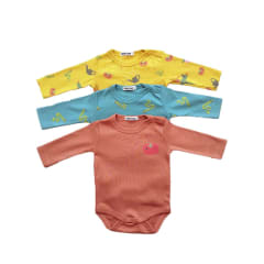 SET 3 PIEZAS BODY BOTÓN AL HOMBRO DISEÑO HUERTA NIÑO