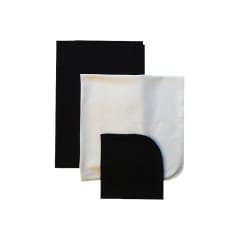 Set 3 unidades Tuto Algodón Blanco/Negro