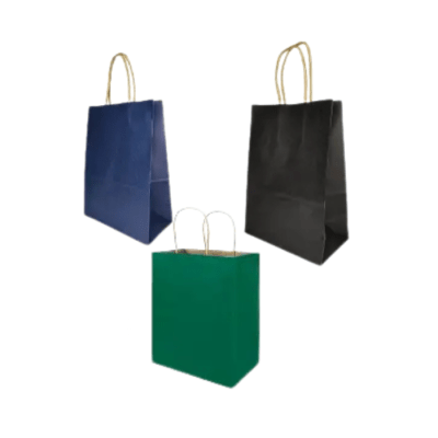 BOLSA CON ASA ENTRELAZADA COLOR AZUL 28X28X151