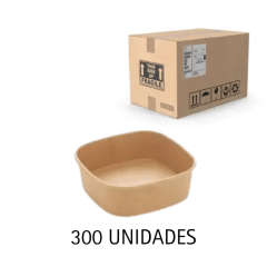 EMBALAJE / BOWL KRAFT CUADRADO 750 CC
