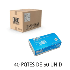 EMBALAJE /MASCARILLA 3 PLIEGUES CELESTE