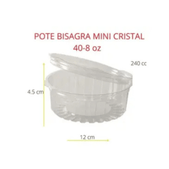 EMBALAJE /POTE PET TAPA LISA 8 OZ