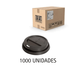 EMB/TAPA VASO POLIPAPEL NEGRA 12/16 OZ
